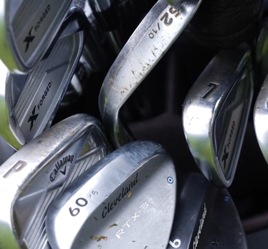 Close up of iron heads.