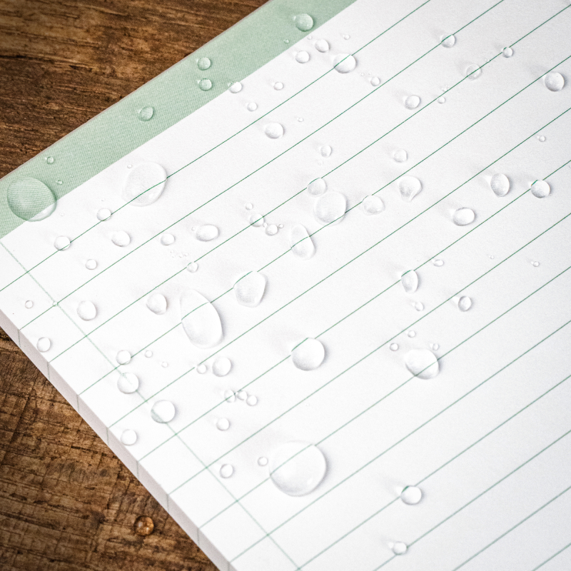 tan colored notebook